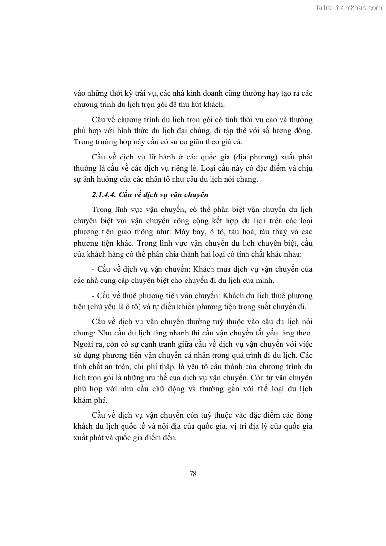 Giáo trình Kinh tế du lịch Phần 1 - 8 Trang 94
