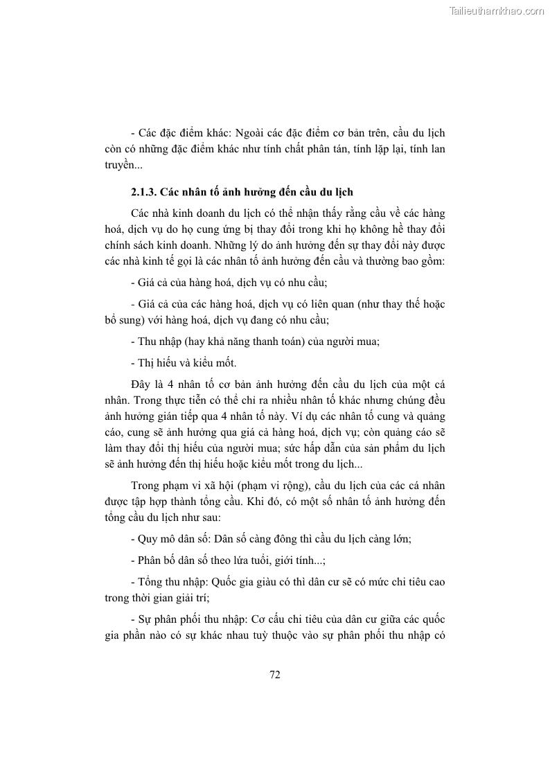Giáo trình Kinh tế du lịch Phần 1 - 8 Trang 88
