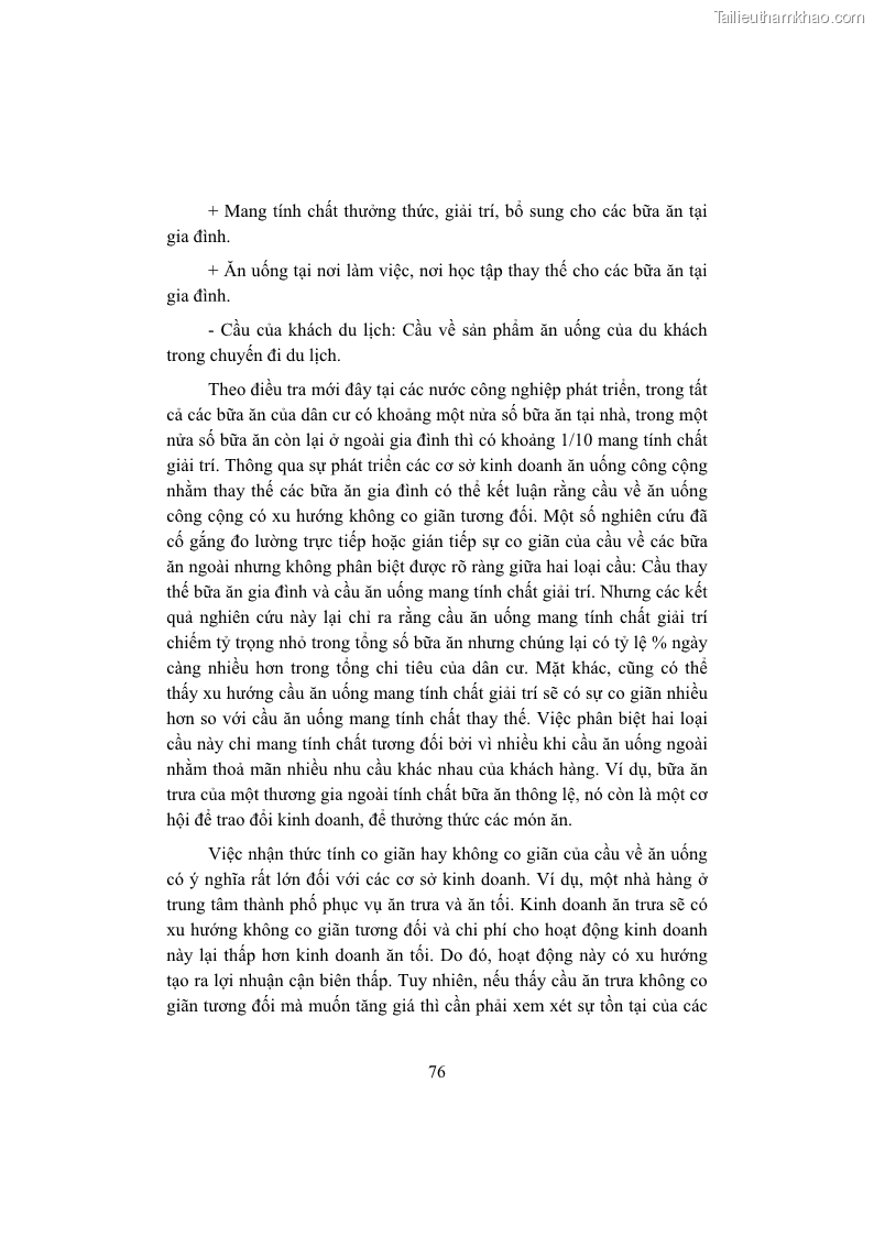 Giáo trình Kinh tế du lịch Phần 1 - 8 Trang 92
