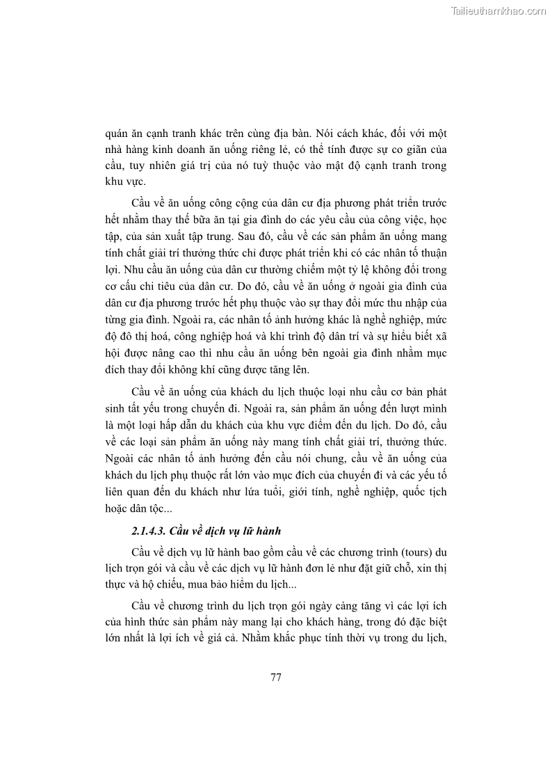Giáo trình Kinh tế du lịch Phần 1 - 8 Trang 93