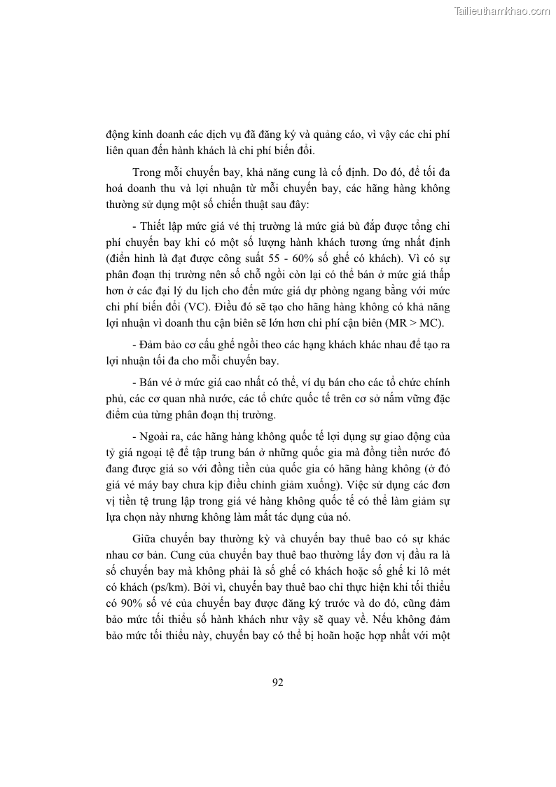 Giáo trình Kinh tế du lịch Phần 1 - 9 Trang 108