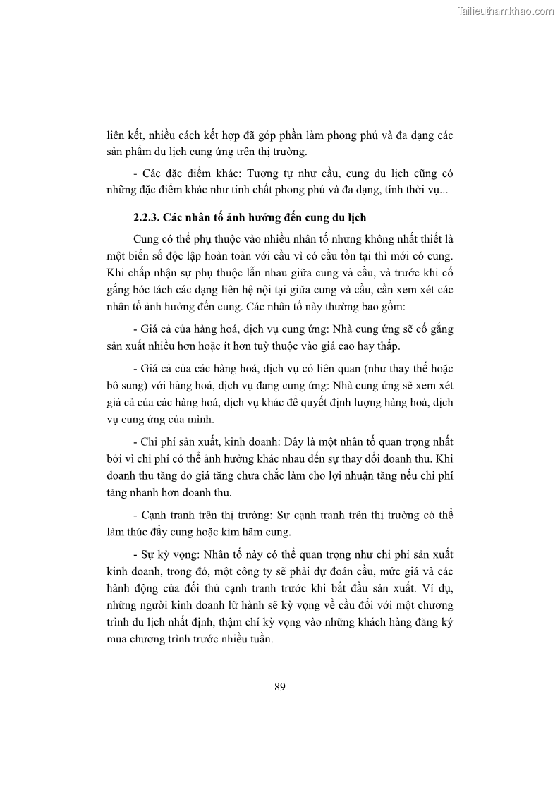 Giáo trình Kinh tế du lịch Phần 1 - 9 Trang 105