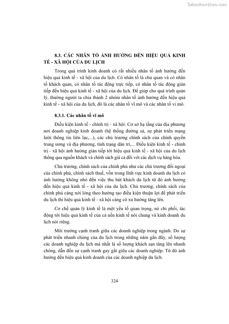 Giáo trình Kinh tế du lịch Phần 2 - 14 Trang 158