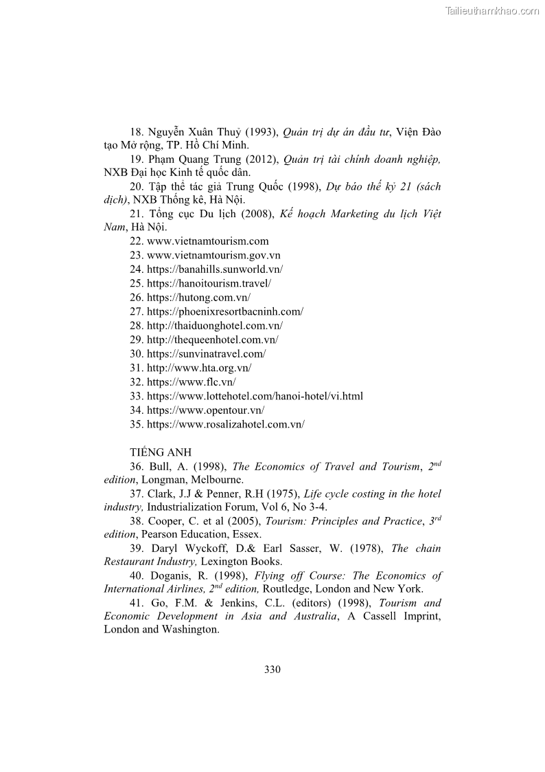 Giáo trình Kinh tế du lịch Phần 2 - 14 Trang 164