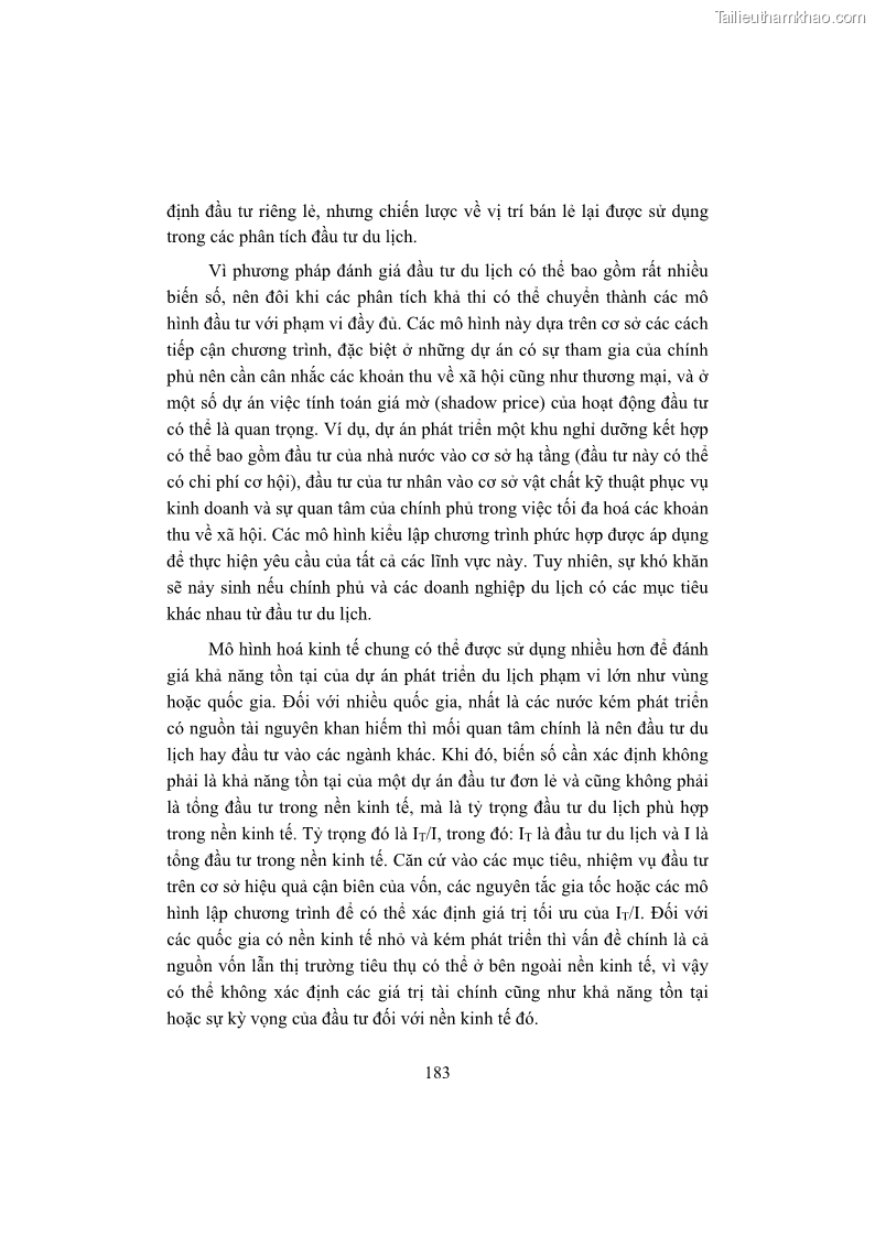 Giáo trình Kinh tế du lịch Phần 2 - 2 Trang 17