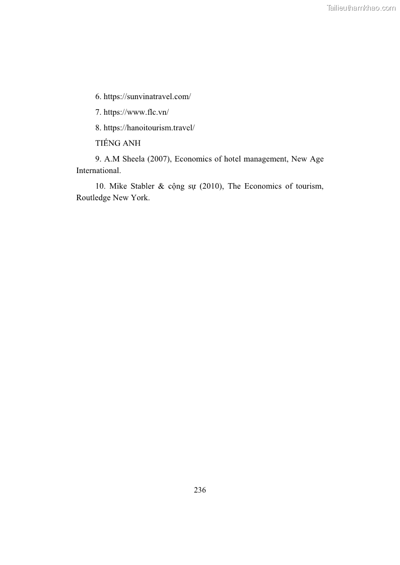 Giáo trình Kinh tế du lịch Phần 2 - 6 Trang 70