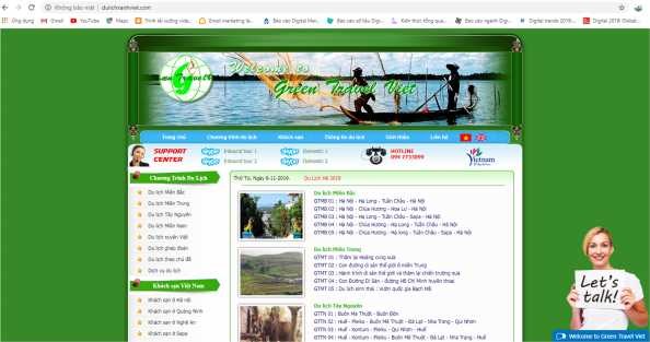 Hình 4 Giao diện trang chủ website dulichxanhviet com Nguồn Website dulichxanhviet com 2