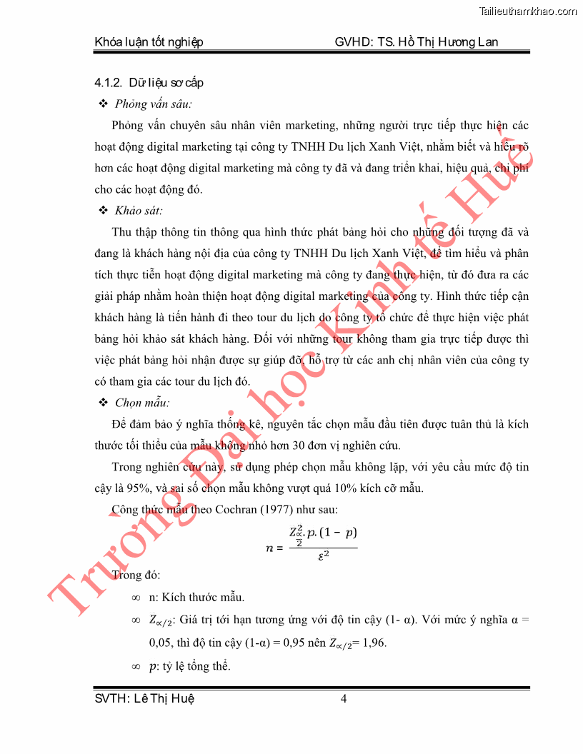 Khóa luận tốt nghiệp quản trị kinh doanh Hoàn thiện hoạt động digital marketing tại công ty TNHH Du lịch Xanh Việt - 1 Trang 12