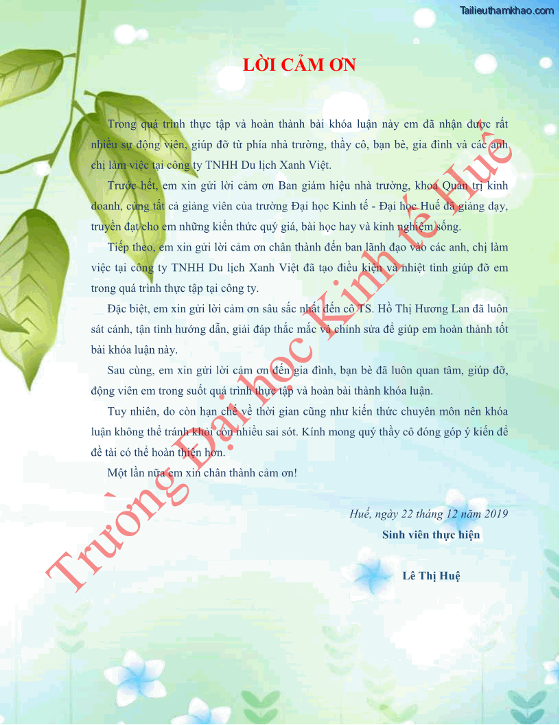 Khóa luận tốt nghiệp quản trị kinh doanh Hoàn thiện hoạt động digital marketing tại công ty TNHH Du lịch Xanh Việt - 1 Trang 3