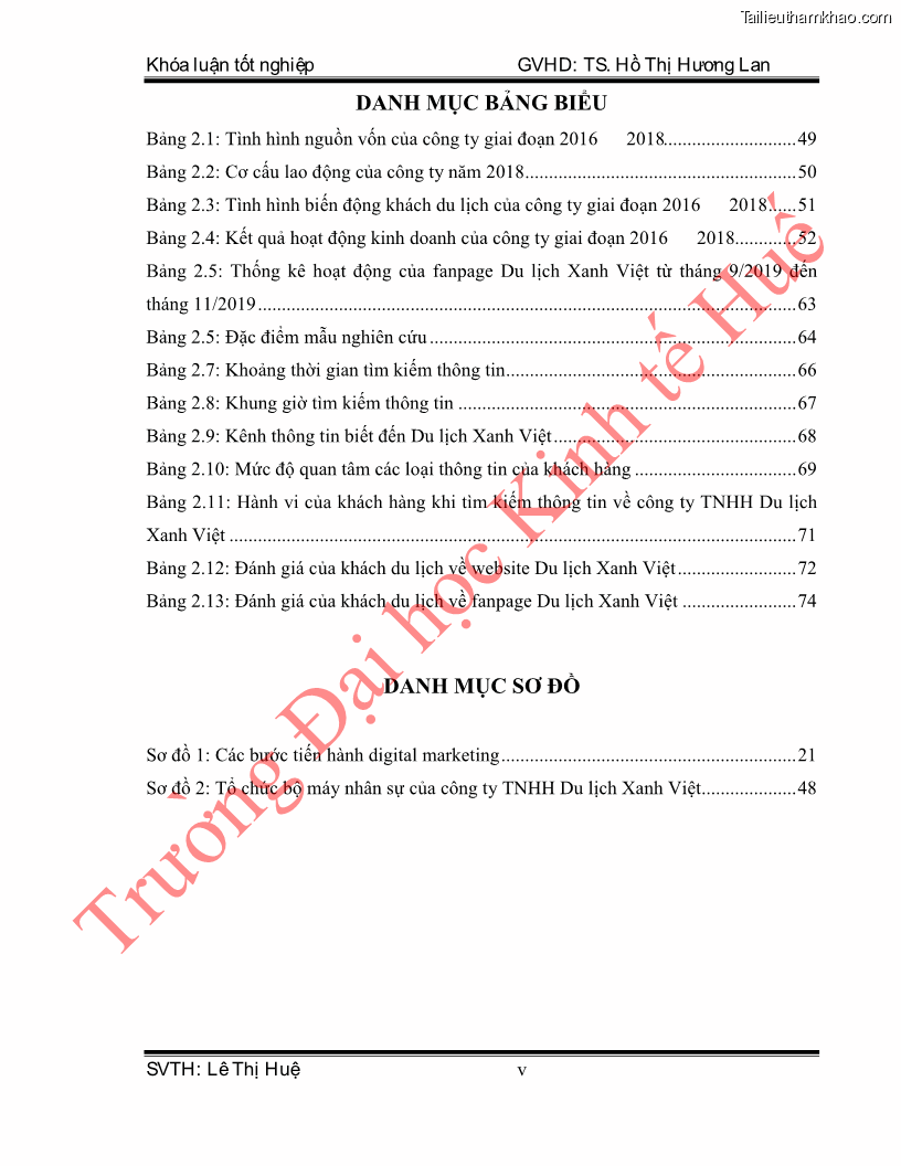 Khóa luận tốt nghiệp quản trị kinh doanh Hoàn thiện hoạt động digital marketing tại công ty TNHH Du lịch Xanh Việt - 1 Trang 8