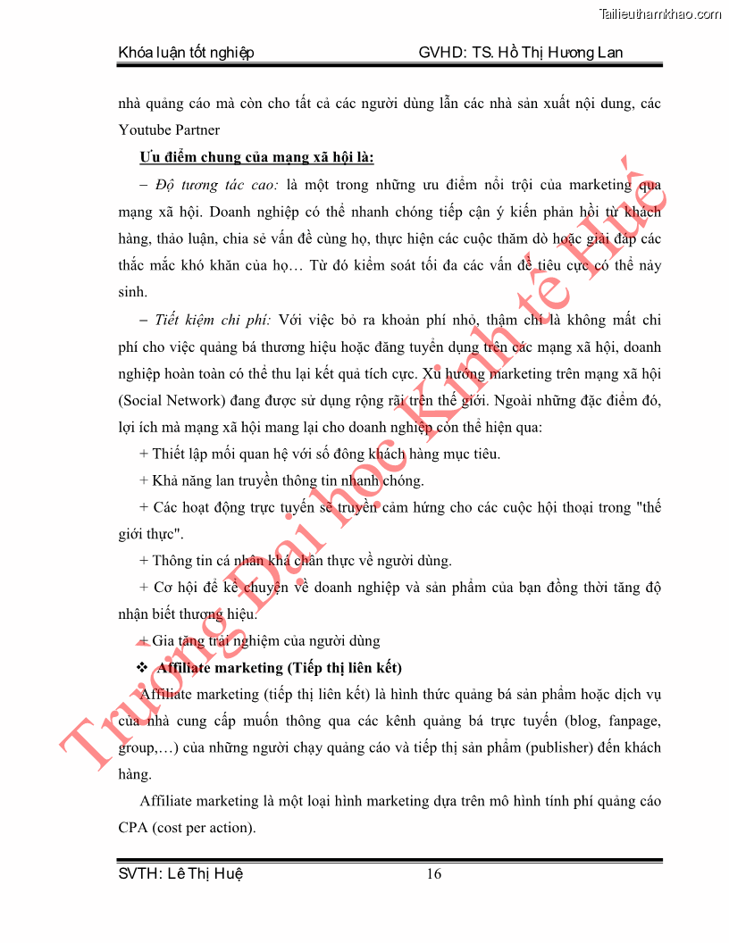Khóa luận tốt nghiệp quản trị kinh doanh Hoàn thiện hoạt động digital marketing tại công ty TNHH Du lịch Xanh Việt - 2 Trang 24