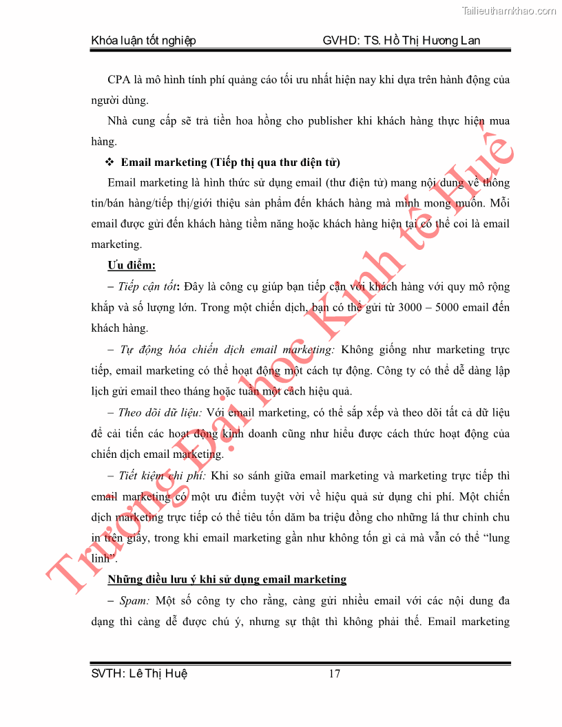 Khóa luận tốt nghiệp quản trị kinh doanh Hoàn thiện hoạt động digital marketing tại công ty TNHH Du lịch Xanh Việt - 3 Trang 25