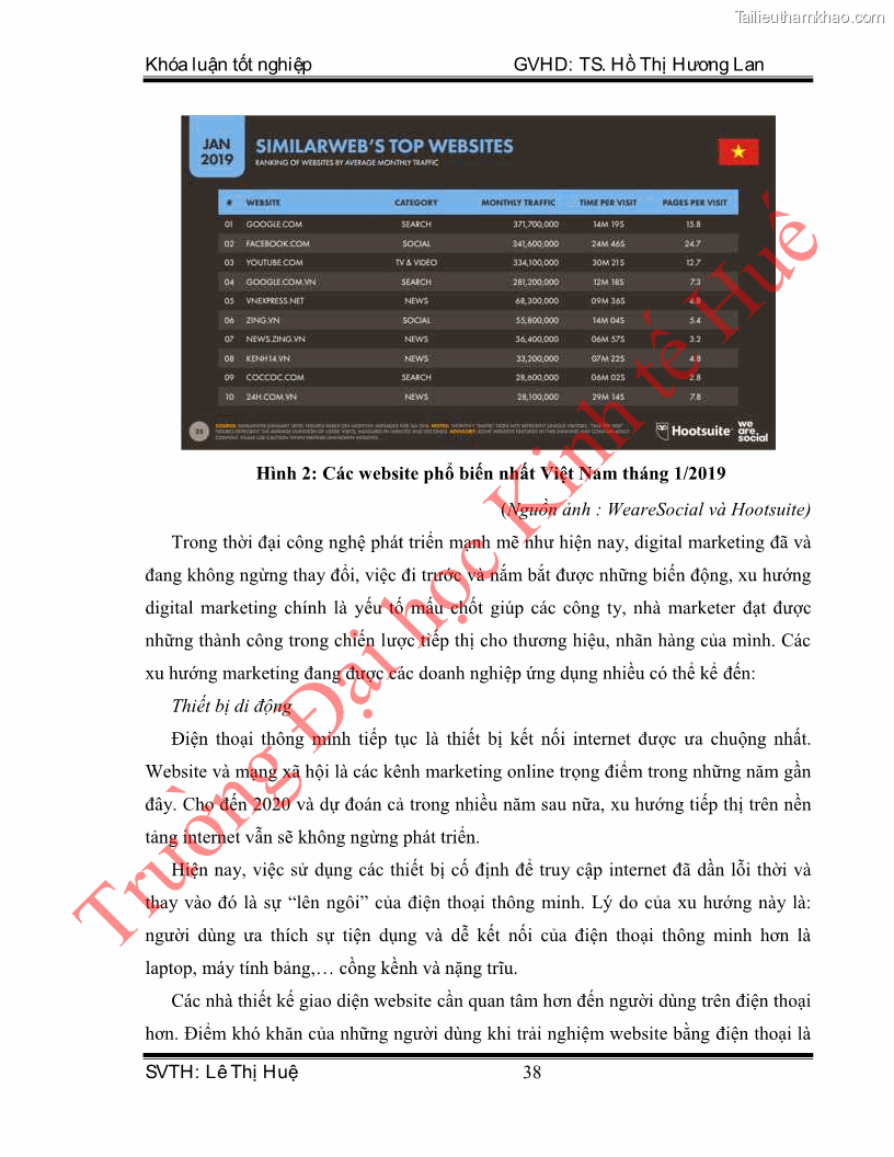 Khóa luận tốt nghiệp quản trị kinh doanh Hoàn thiện hoạt động digital marketing tại công ty TNHH Du lịch Xanh Việt - 4 Trang 46