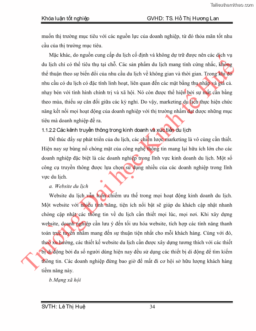 Khóa luận tốt nghiệp quản trị kinh doanh Hoàn thiện hoạt động digital marketing tại công ty TNHH Du lịch Xanh Việt - 4 Trang 42