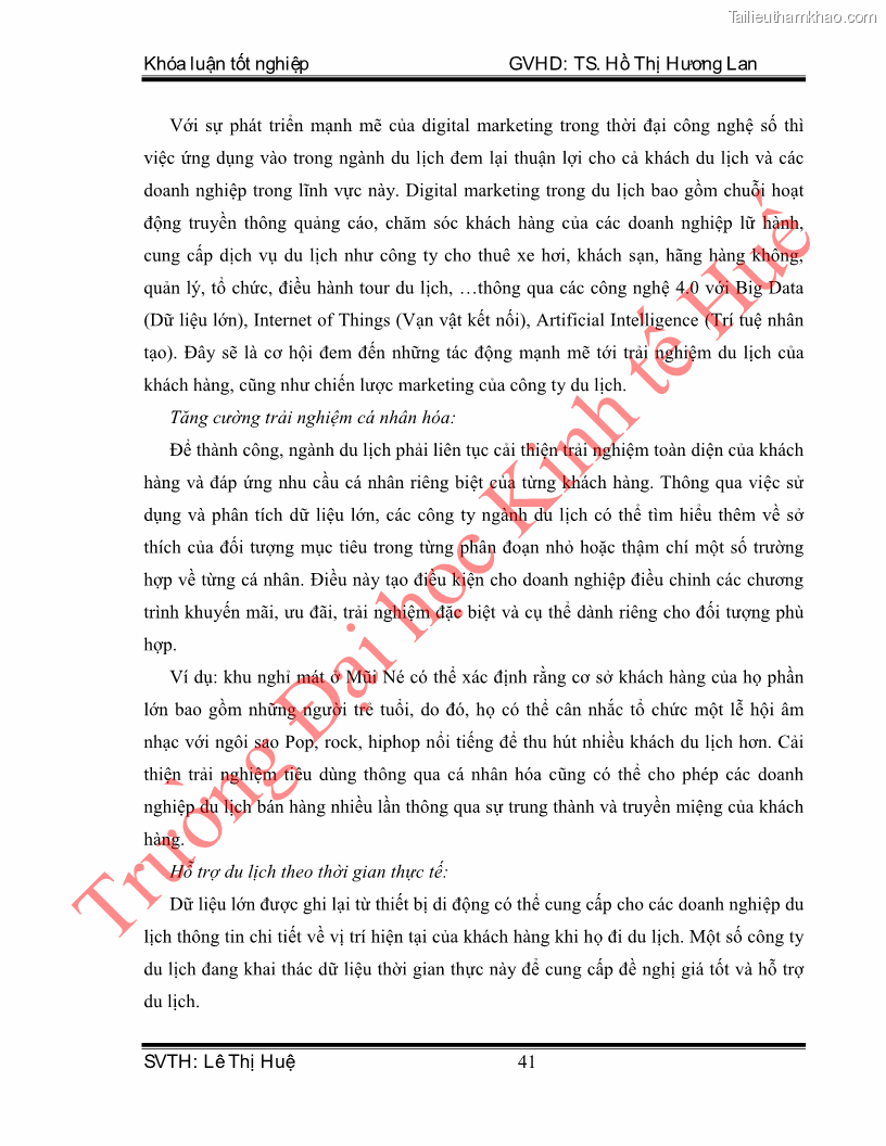 Khóa luận tốt nghiệp quản trị kinh doanh Hoàn thiện hoạt động digital marketing tại công ty TNHH Du lịch Xanh Việt - 5 Trang 49
