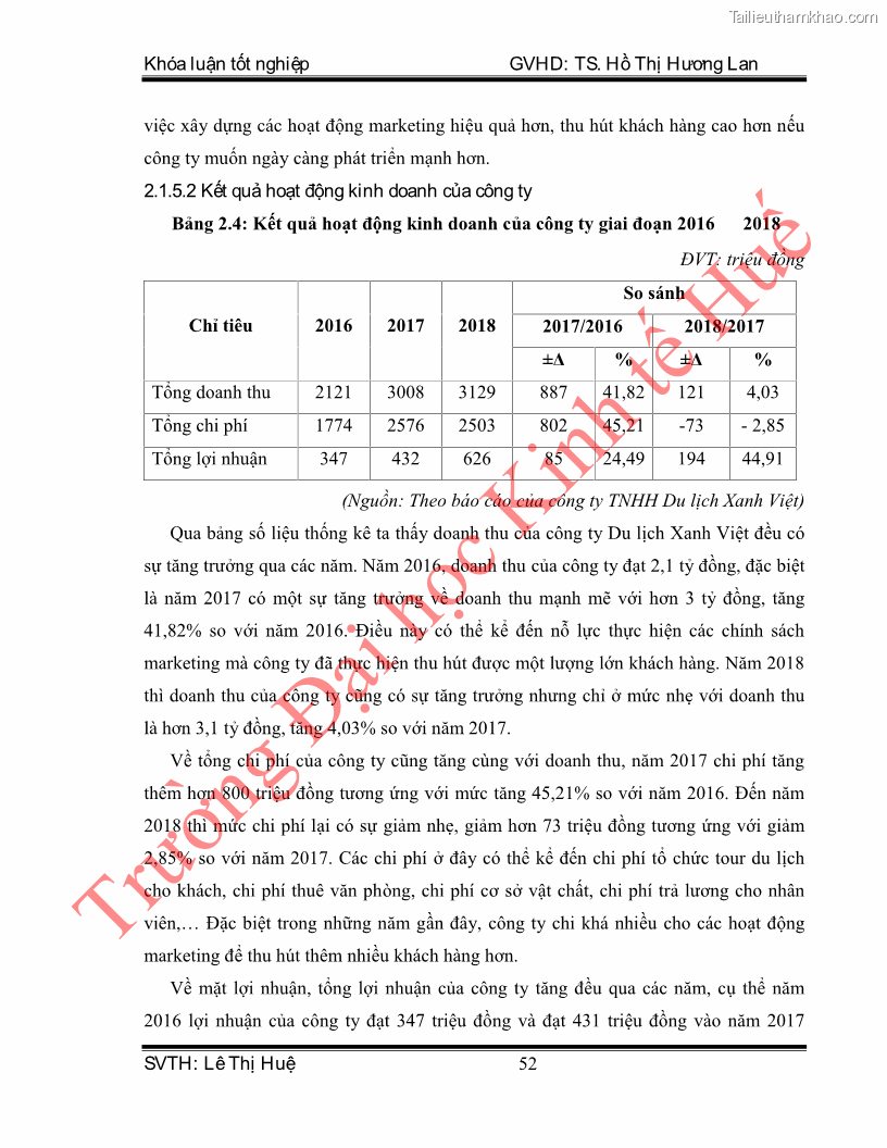 Khóa luận tốt nghiệp quản trị kinh doanh Hoàn thiện hoạt động digital marketing tại công ty TNHH Du lịch Xanh Việt - 5 Trang 60