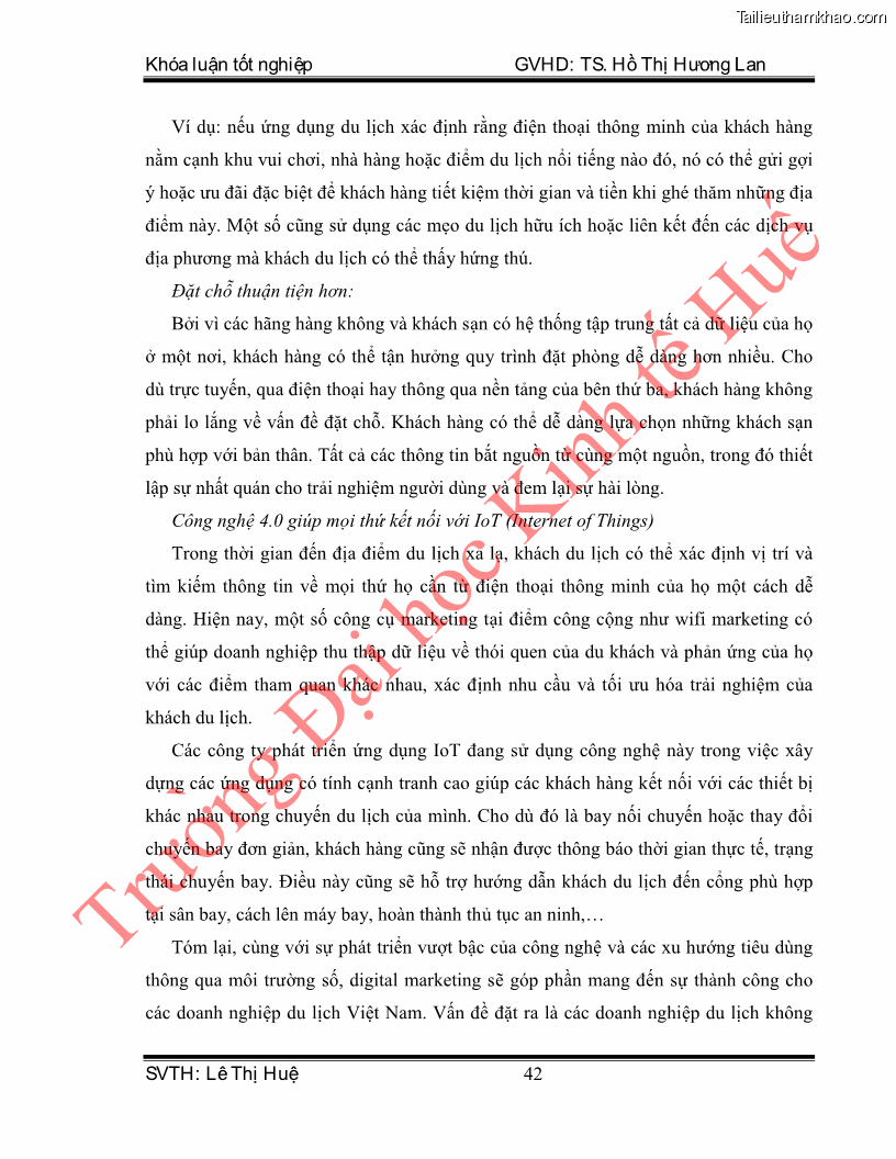 Khóa luận tốt nghiệp quản trị kinh doanh Hoàn thiện hoạt động digital marketing tại công ty TNHH Du lịch Xanh Việt - 5 Trang 50