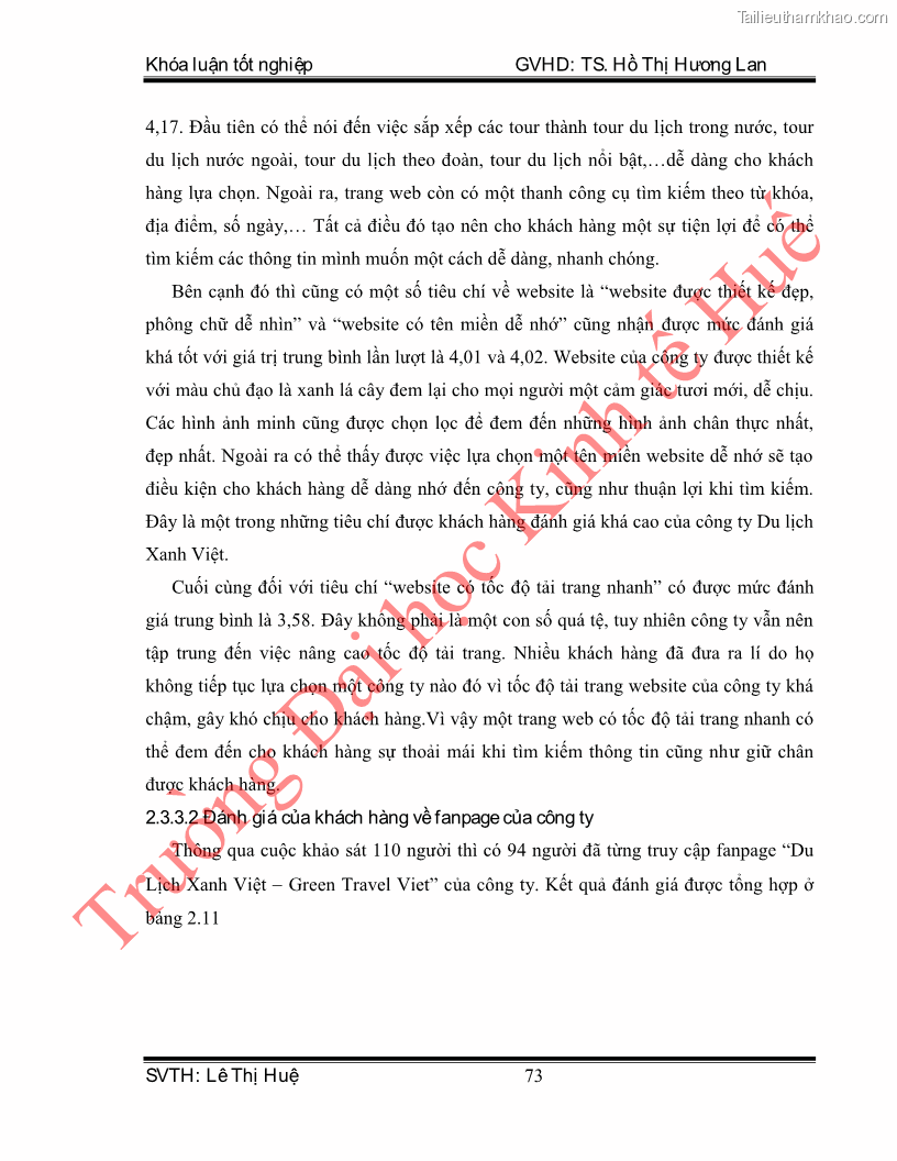 Khóa luận tốt nghiệp quản trị kinh doanh Hoàn thiện hoạt động digital marketing tại công ty TNHH Du lịch Xanh Việt - 7 Trang 81