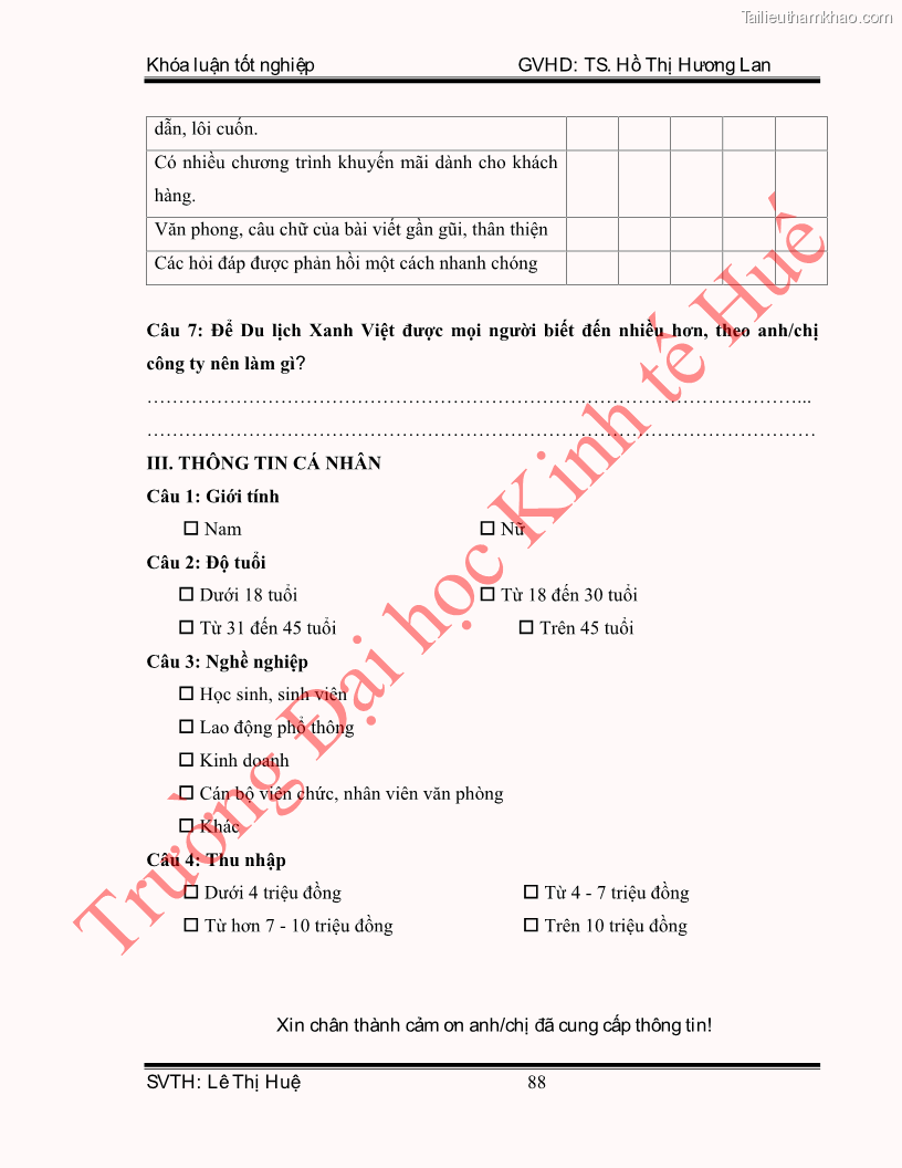 Khóa luận tốt nghiệp quản trị kinh doanh Hoàn thiện hoạt động digital marketing tại công ty TNHH Du lịch Xanh Việt - 8 Trang 96