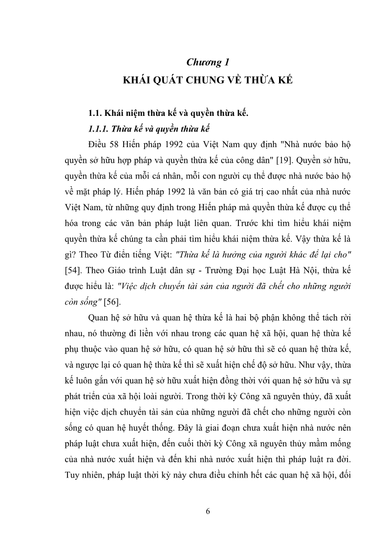 Luận văn Thạc sĩ Luật học Diện và hàng thừa kế theo quy định của Bộ luật dân sự năm 2005 - 1 Trang 12