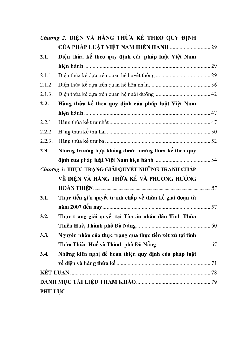 Luận văn Thạc sĩ Luật học Diện và hàng thừa kế theo quy định của Bộ luật dân sự năm 2005 - 1 Trang 4