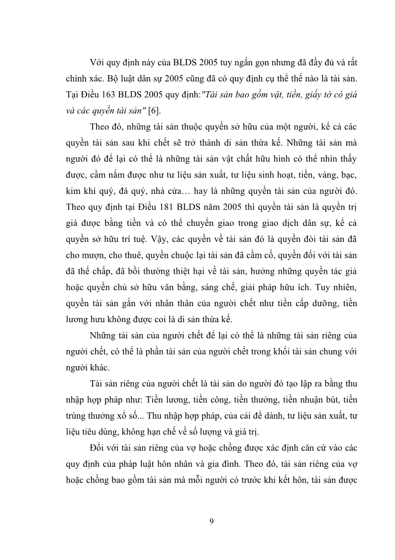 Luận văn Thạc sĩ Luật học Diện và hàng thừa kế theo quy định của Bộ luật dân sự năm 2005 - 2 Trang 15