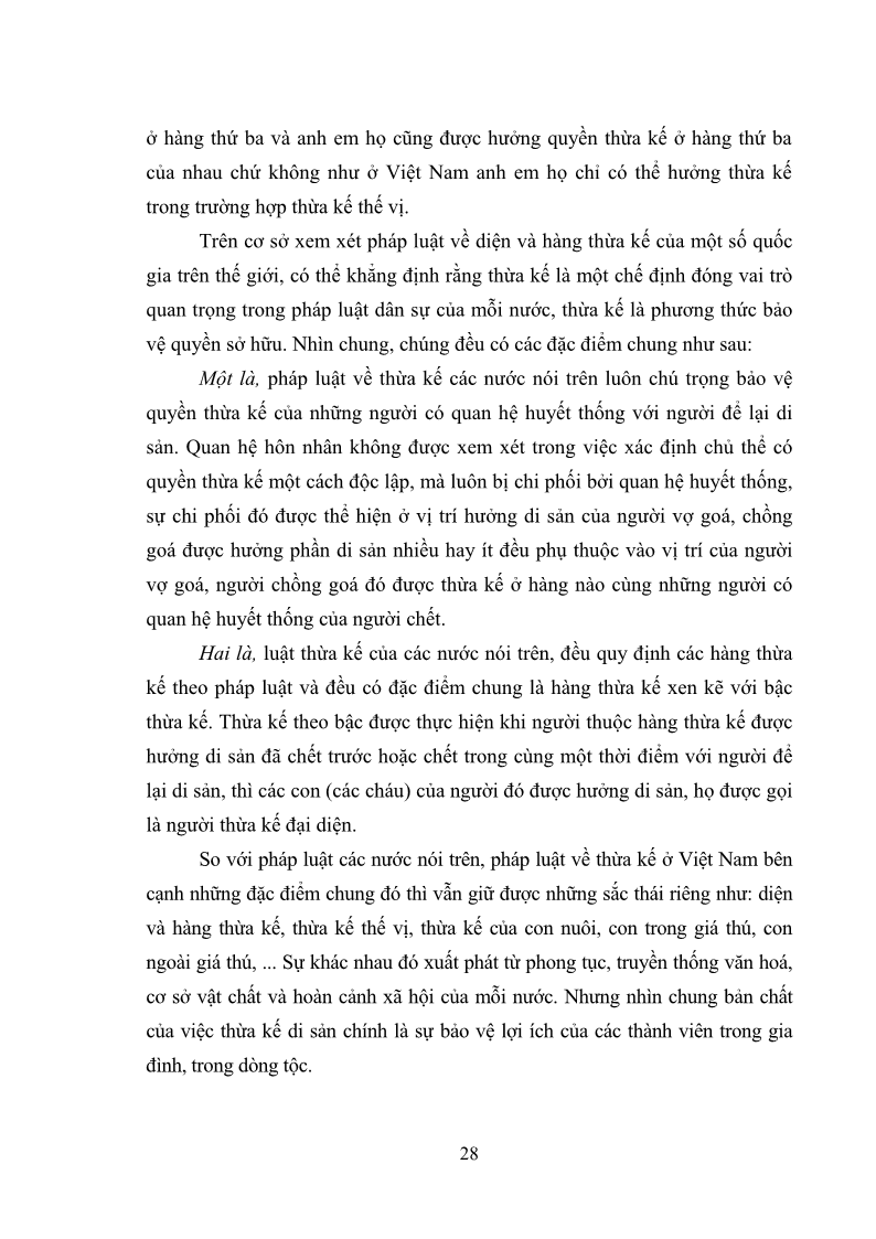 Luận văn Thạc sĩ Luật học Diện và hàng thừa kế theo quy định của Bộ luật dân sự năm 2005 - 3 Trang 34