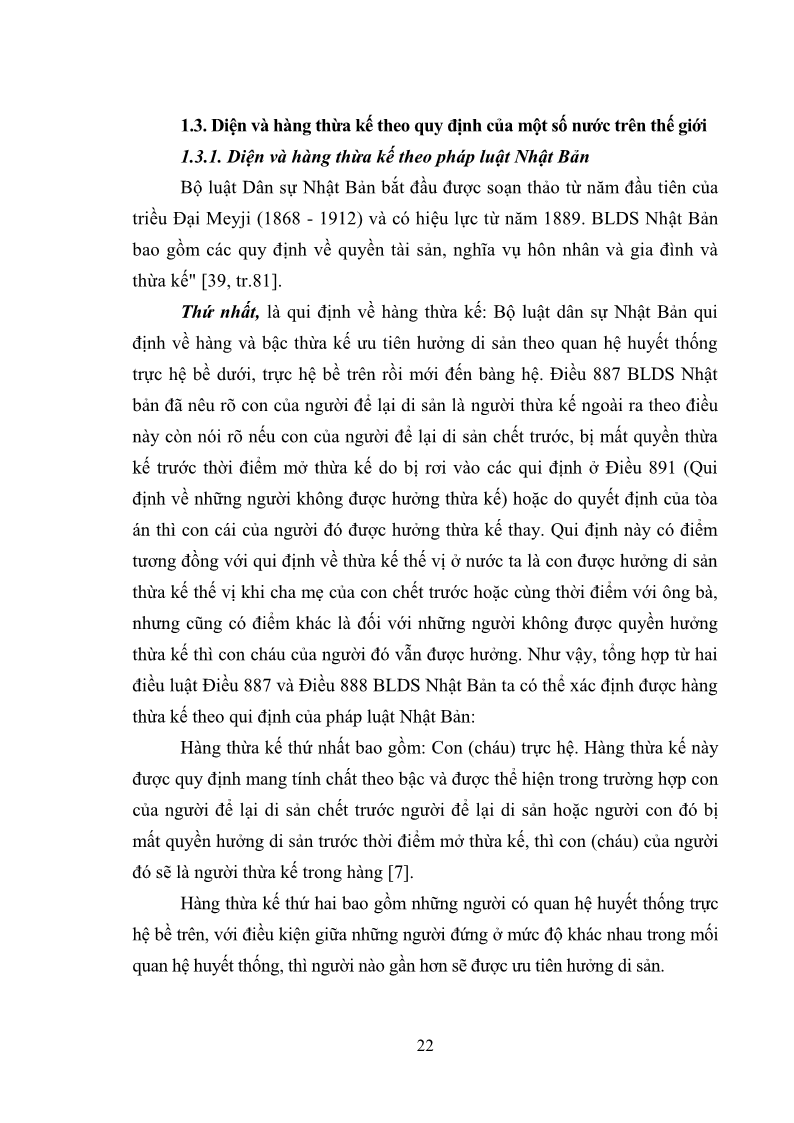 Luận văn Thạc sĩ Luật học Diện và hàng thừa kế theo quy định của Bộ luật dân sự năm 2005 - 3 Trang 28