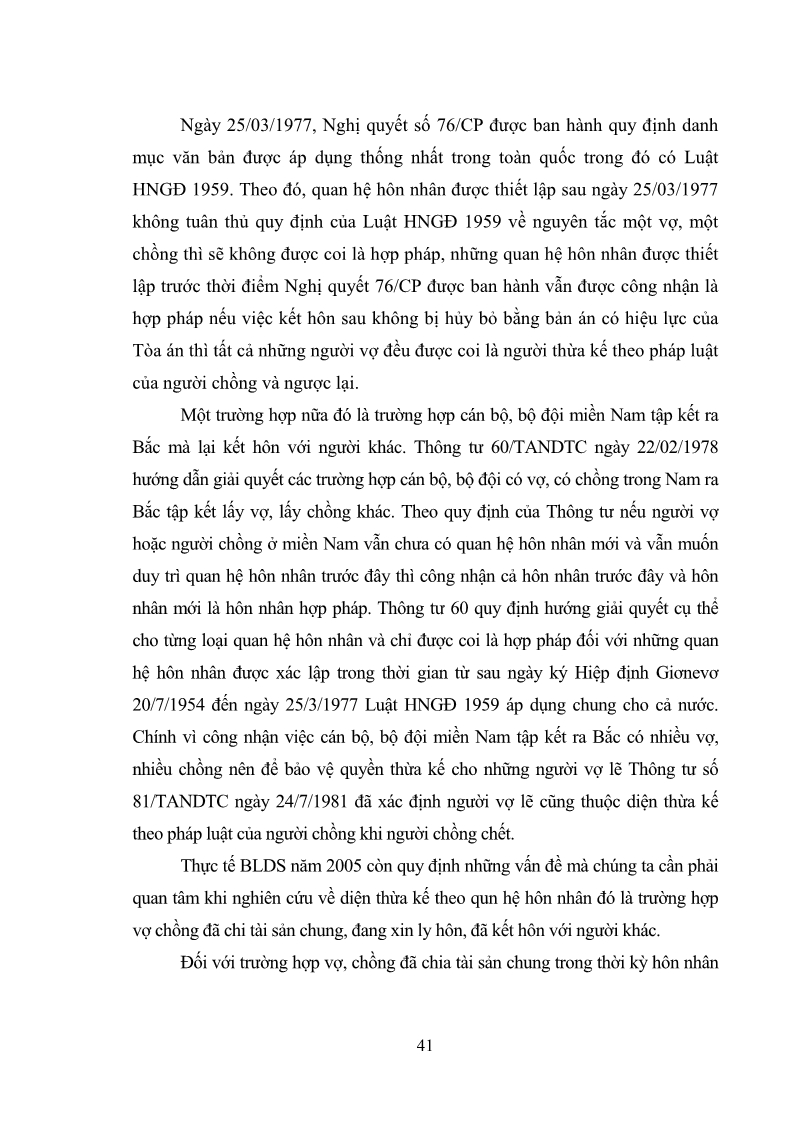 Luận văn Thạc sĩ Luật học Diện và hàng thừa kế theo quy định của Bộ luật dân sự năm 2005 - 4 Trang 47