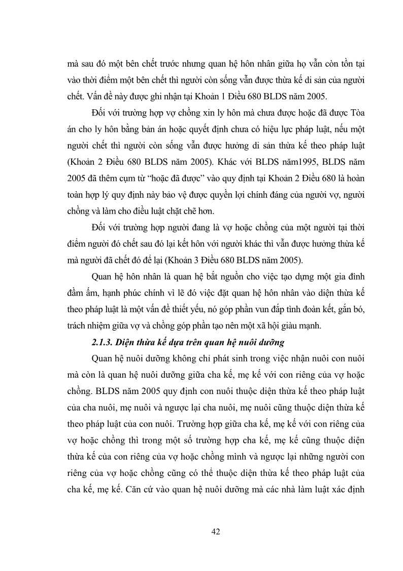 Luận văn Thạc sĩ Luật học Diện và hàng thừa kế theo quy định của Bộ luật dân sự năm 2005 - 4 Trang 48