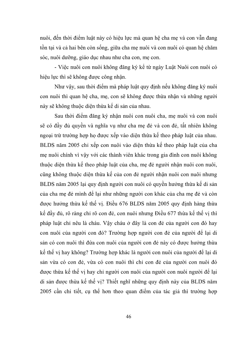 Luận văn Thạc sĩ Luật học Diện và hàng thừa kế theo quy định của Bộ luật dân sự năm 2005 - 5 Trang 52