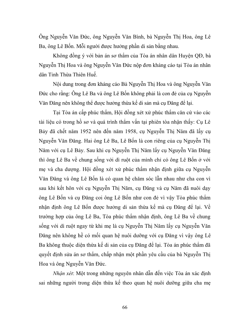 Luận văn Thạc sĩ Luật học Diện và hàng thừa kế theo quy định của Bộ luật dân sự năm 2005 - 6 Trang 72