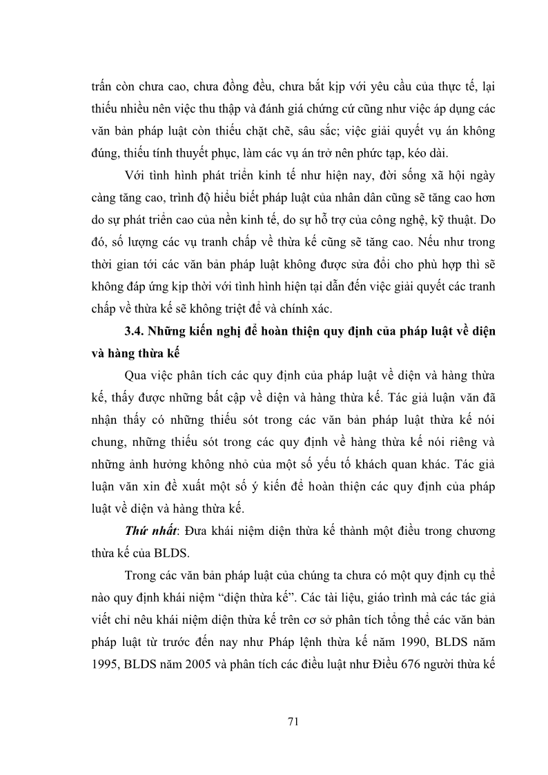 Luận văn Thạc sĩ Luật học Diện và hàng thừa kế theo quy định của Bộ luật dân sự năm 2005 - 7 Trang 77