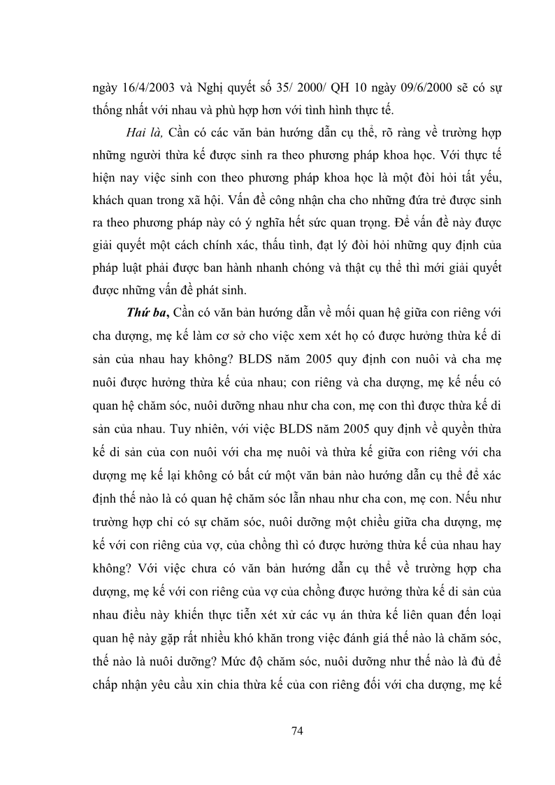 Luận văn Thạc sĩ Luật học Diện và hàng thừa kế theo quy định của Bộ luật dân sự năm 2005 - 7 Trang 80