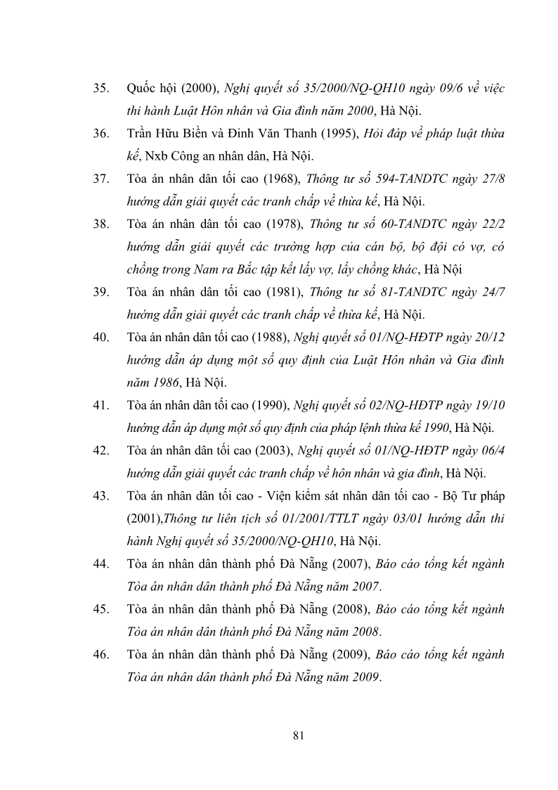 Luận văn Thạc sĩ Luật học Diện và hàng thừa kế theo quy định của Bộ luật dân sự năm 2005 - 8 Trang 87