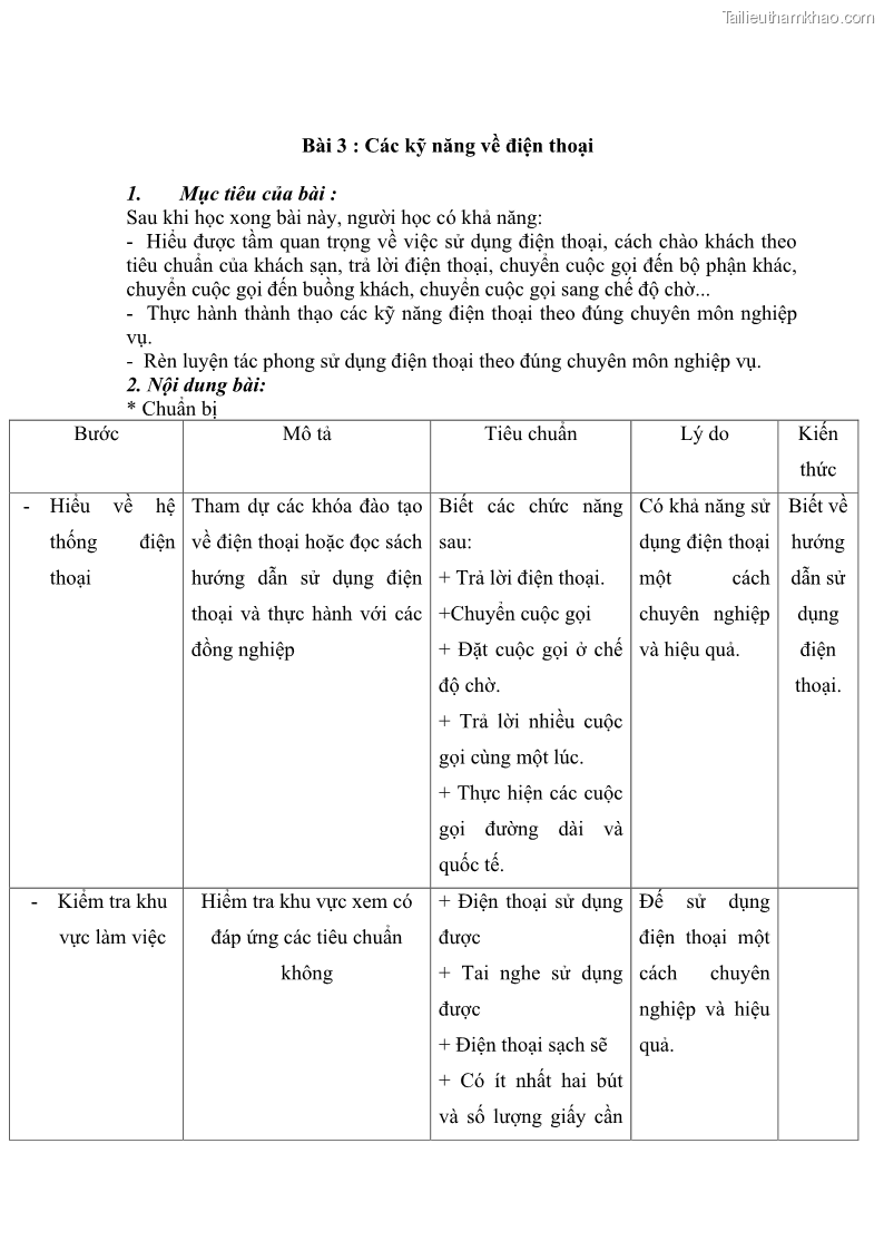 Giáo trình Nghiệp vụ lễ tân trường cđ nghề Đà Nẵng - 2 Trang 23