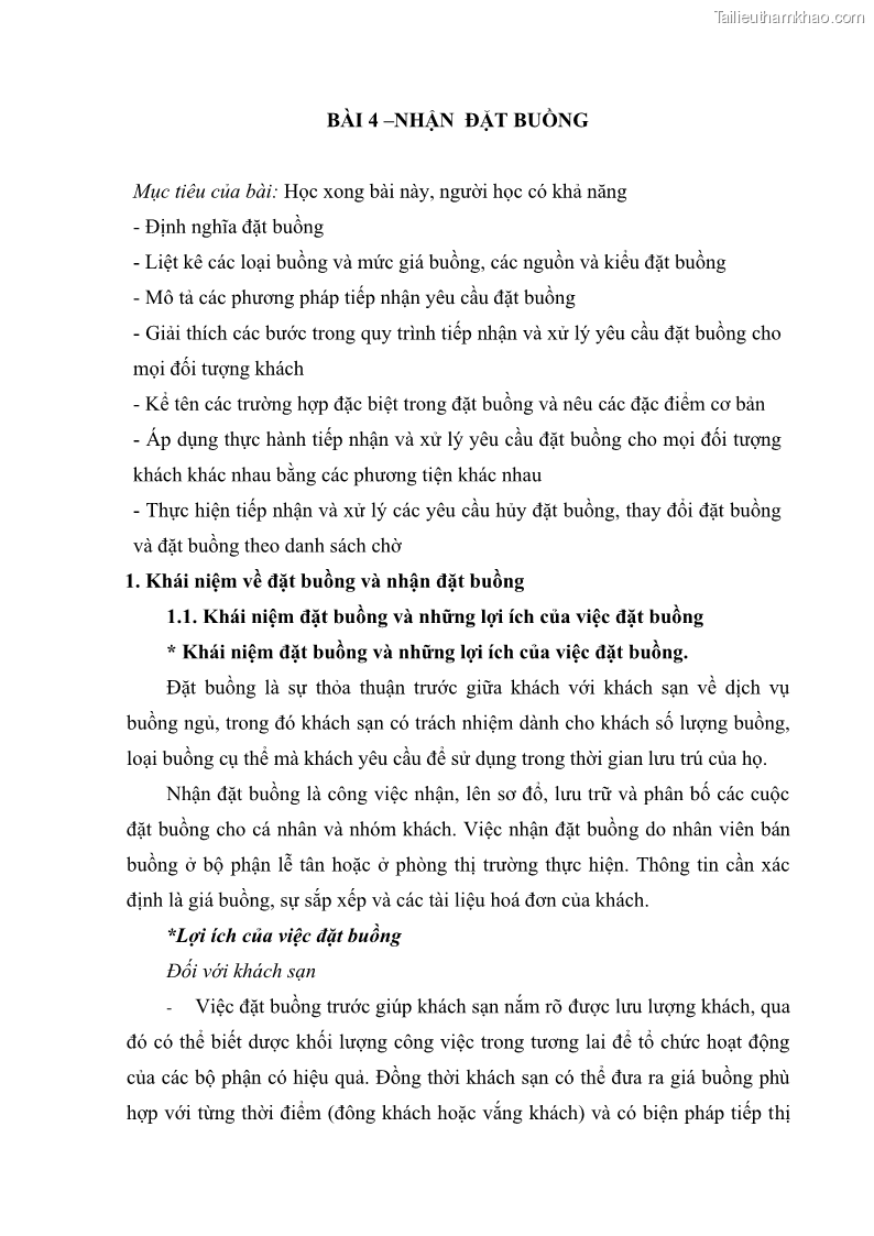 Giáo trình Nghiệp vụ lễ tân trường cđ nghề Đà Nẵng - 3 Trang 34