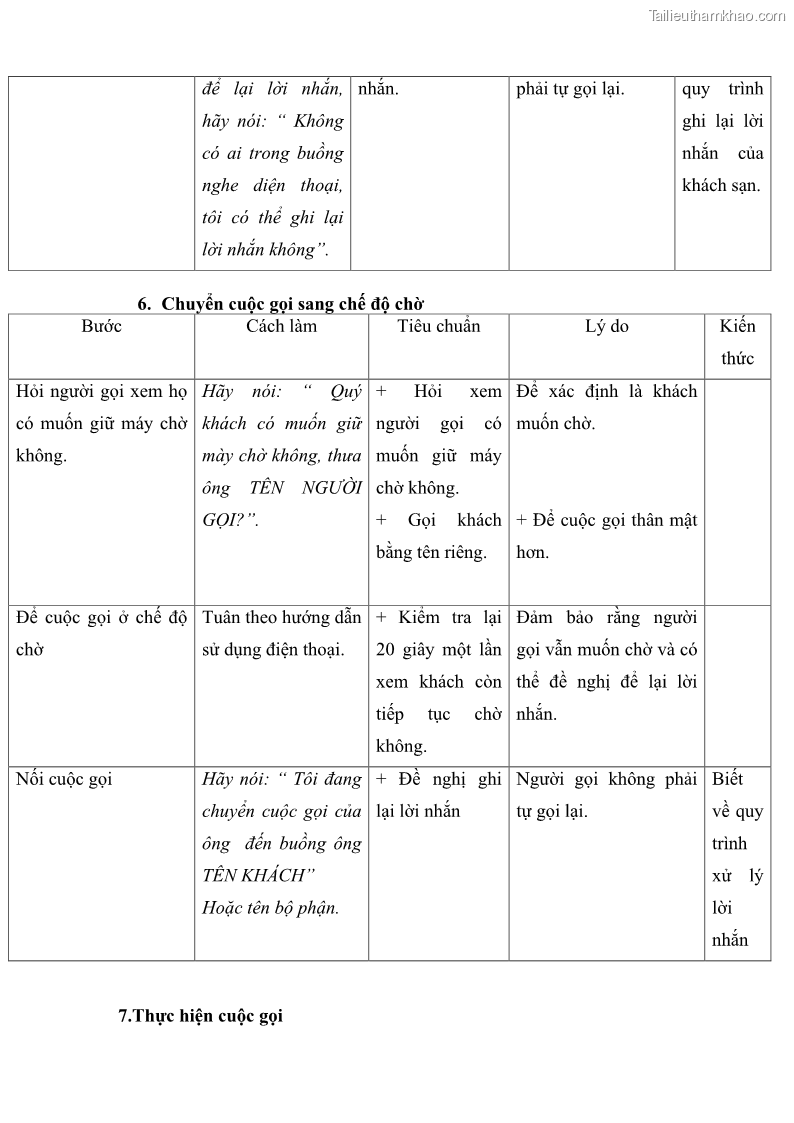 Giáo trình Nghiệp vụ lễ tân trường cđ nghề Đà Nẵng - 3 Trang 31