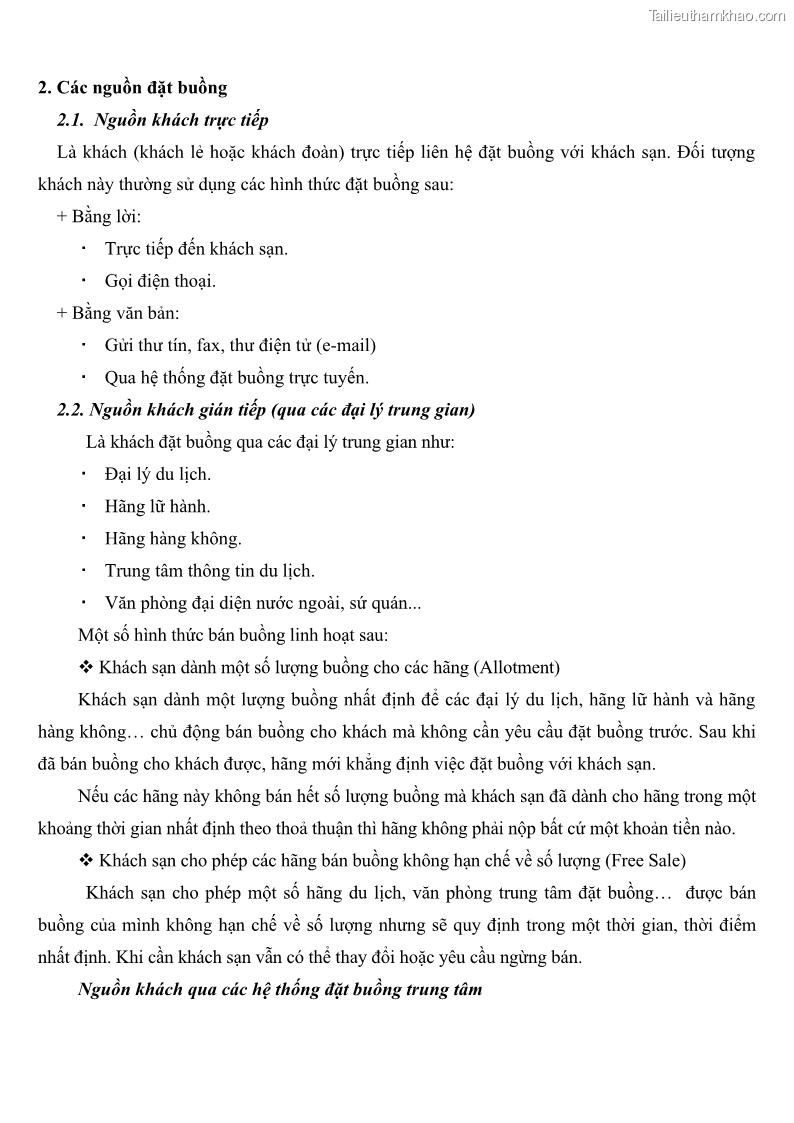 Giáo trình Nghiệp vụ lễ tân trường cđ nghề Đà Nẵng - 4 Trang 47