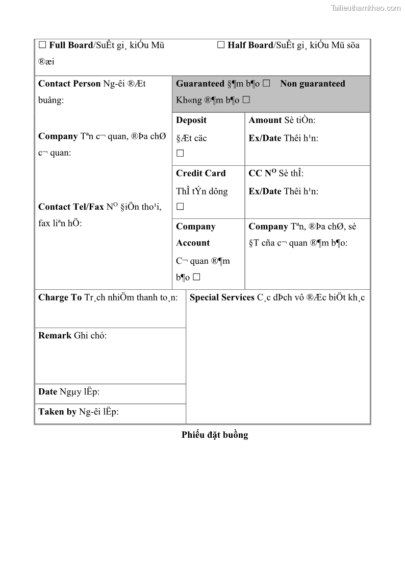 Giáo trình Nghiệp vụ lễ tân trường cđ nghề Đà Nẵng - 5 Trang 59