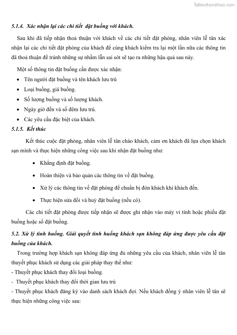 Giáo trình Nghiệp vụ lễ tân trường cđ nghề Đà Nẵng - 5 Trang 60