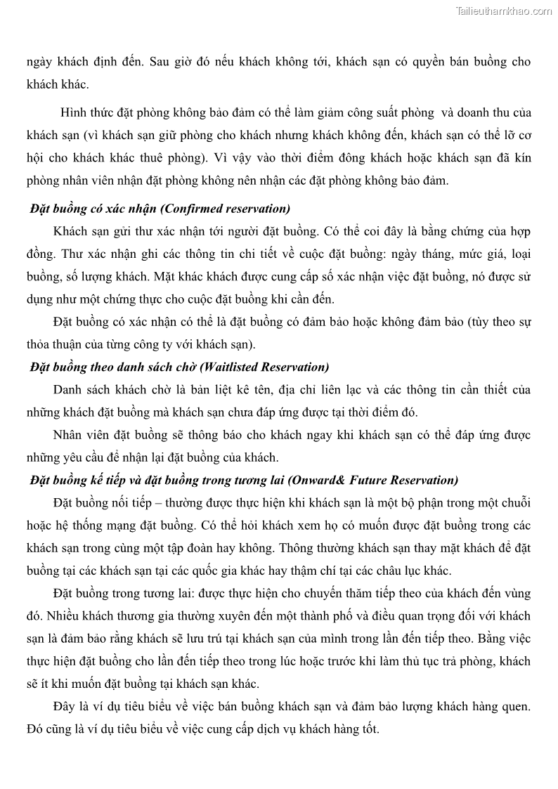 Giáo trình Nghiệp vụ lễ tân trường cđ nghề Đà Nẵng - 5 Trang 51