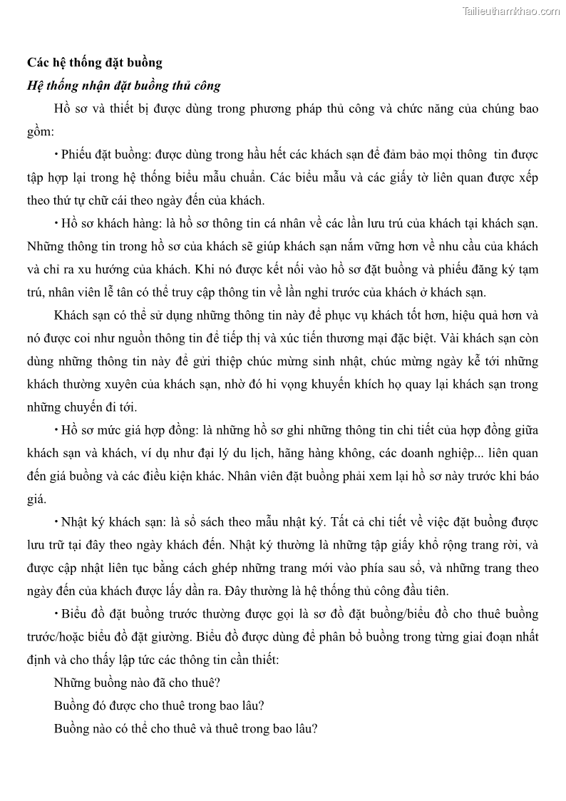 Giáo trình Nghiệp vụ lễ tân trường cđ nghề Đà Nẵng - 5 Trang 52