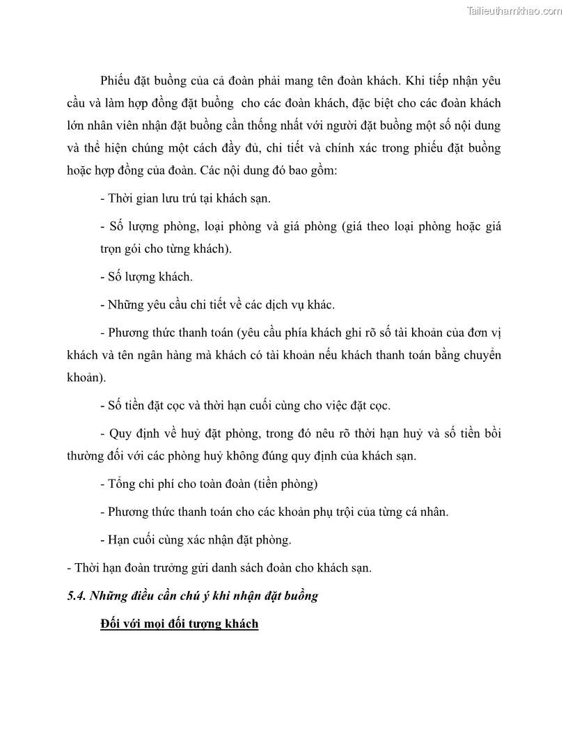 Giáo trình Nghiệp vụ lễ tân trường cđ nghề Đà Nẵng - 6 Trang 65