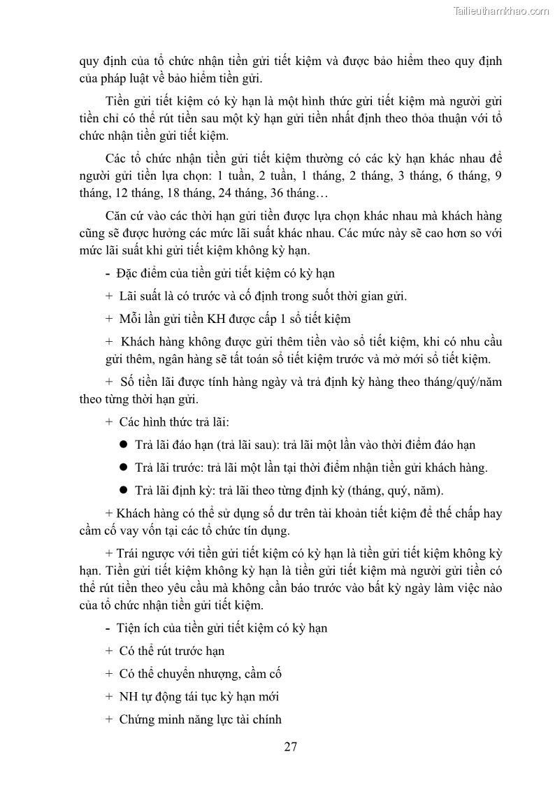 Giáo trình Nghiệp vụ ngân hàng Nghề Kế toán - Cao đẳng - Trường Cao đẳng Cộng đồng Đồng Tháp - 3 Trang 36