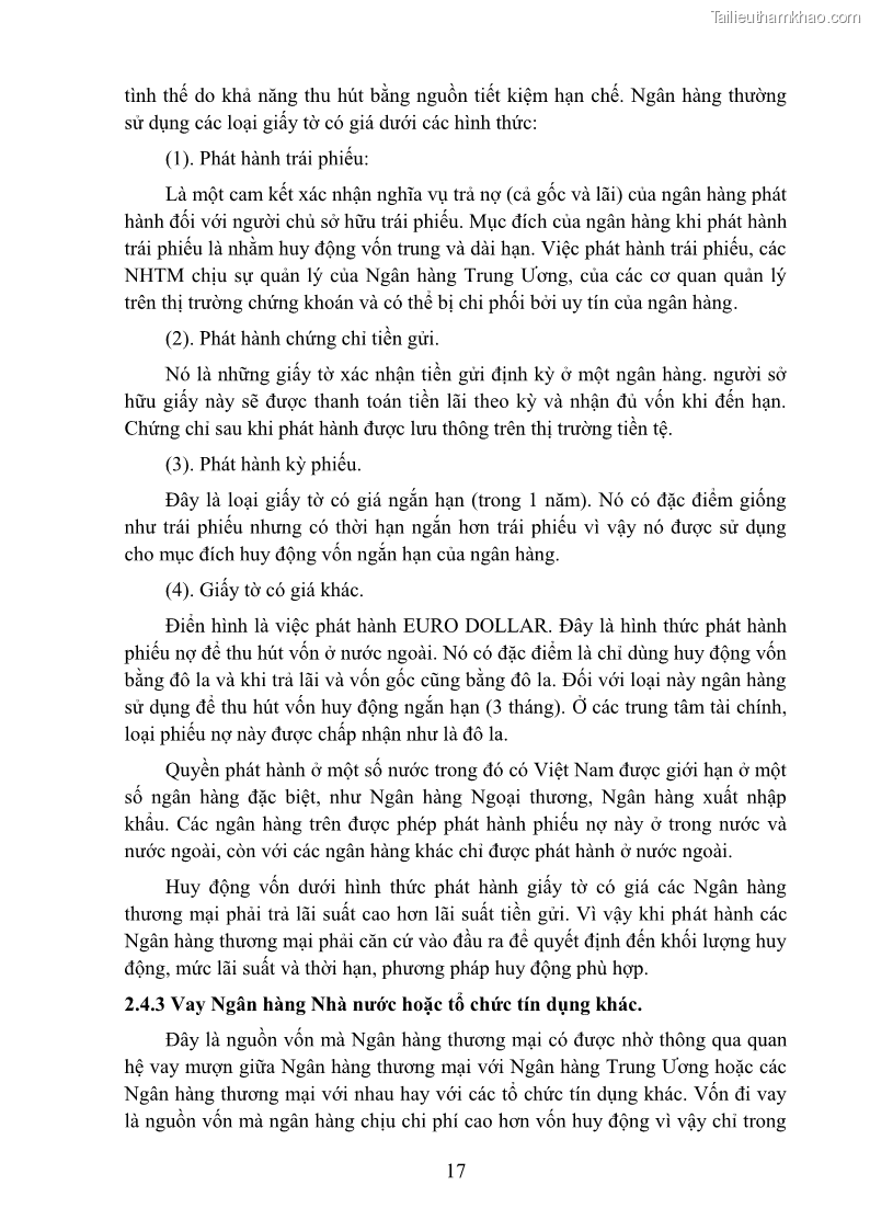 Giáo trình Nghiệp vụ ngân hàng Nghề Kế toán - Cao đẳng - Trường Cao đẳng Cộng đồng Đồng Tháp - 3 Trang 26