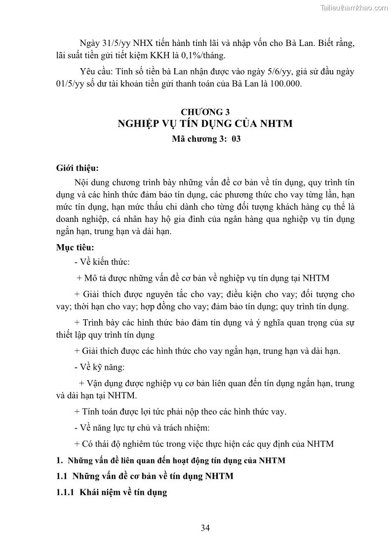 Giáo trình Nghiệp vụ ngân hàng Nghề Kế toán - Cao đẳng - Trường Cao đẳng Cộng đồng Đồng Tháp - 4 Trang 43