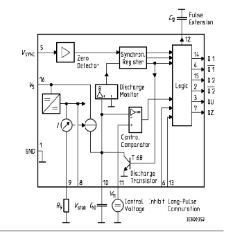 Tần số xung ra f 10 500 Hz Sơ đồ chức năng chân của vi mạch TCA785 Hình 8 5 5