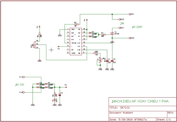 Hình 8 8 Thông số mạch điều khiển điện áp xoay chiều Thông số mạch điều 3