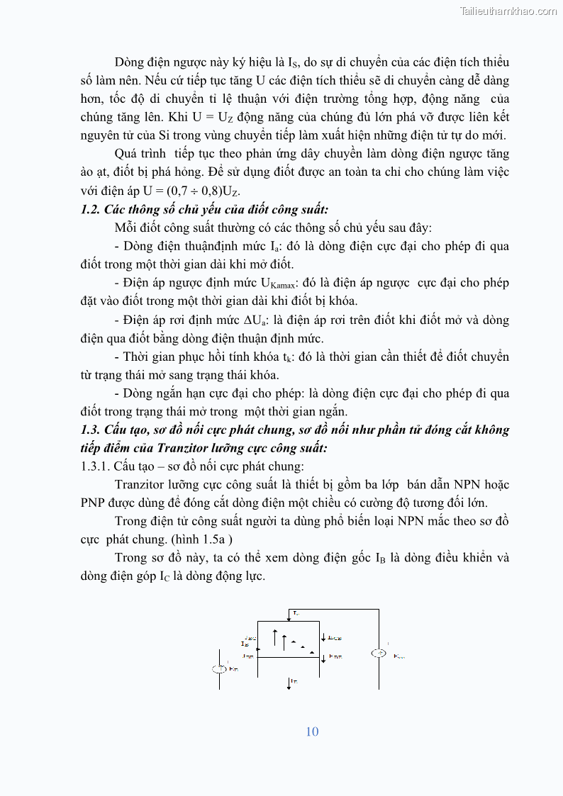 Giáo trình Điện tử công suất Nghề Kỹ thuật máy lạnh và điều hòa không khí - Cao đẳng - Trường Cao đẳng nghề Đồng Tháp - 1 Trang 12